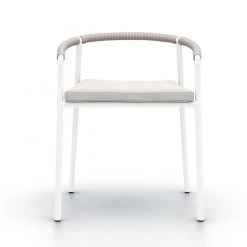 Fourhands New Outdoor Chord Outdoor Dining Chair-White/Stone