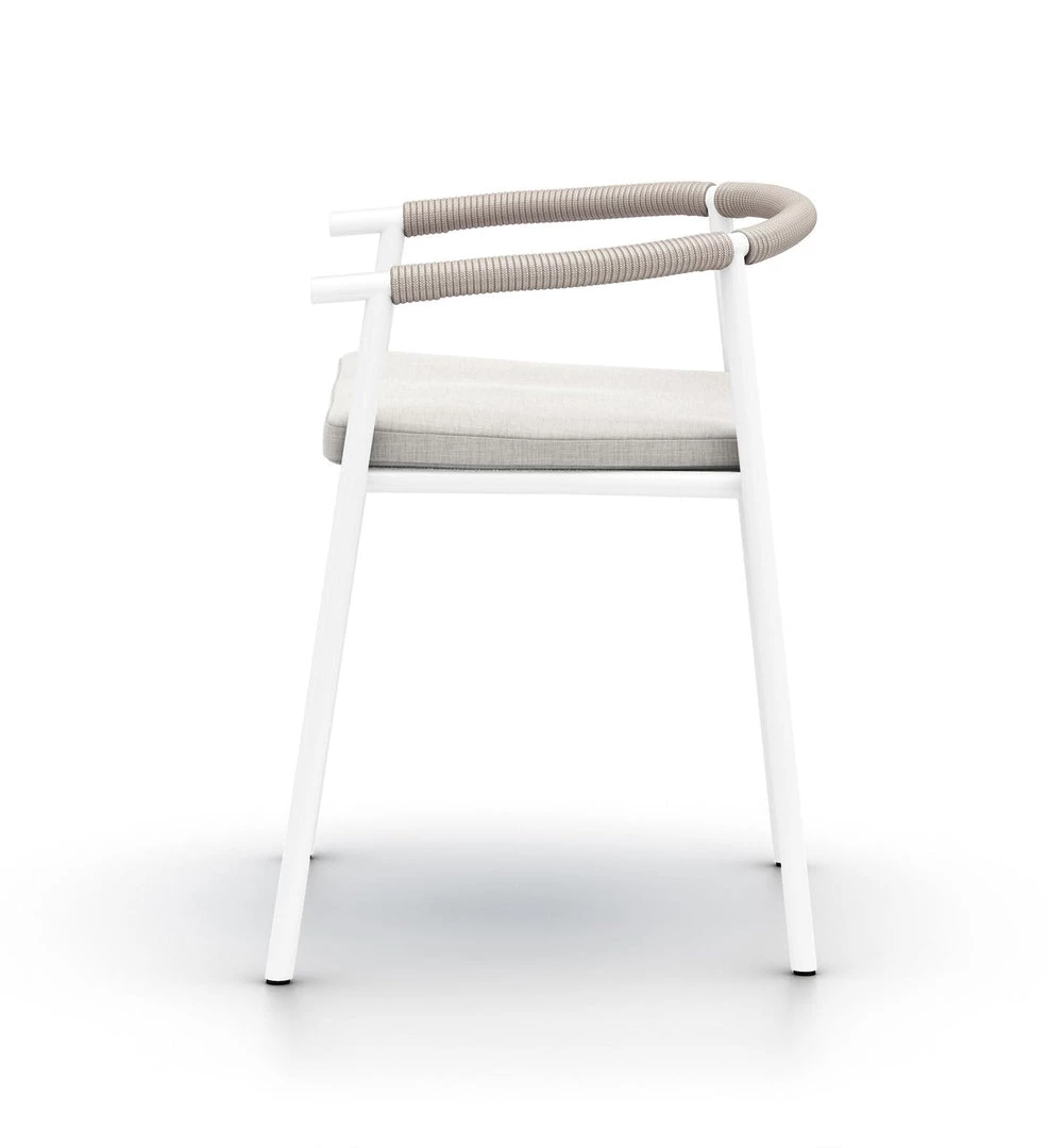 Fourhands New Outdoor Chord Outdoor Dining Chair-White/Stone