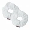 FAIRE In Stock White Microfiber Scrunchies