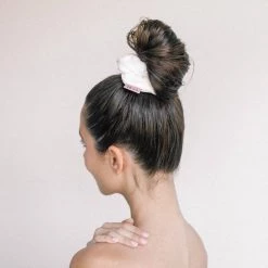 FAIRE In Stock White Microfiber Scrunchies