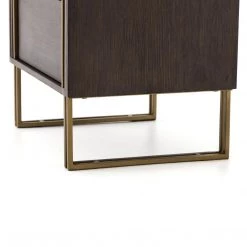 Fourhands Samara Nightstand-Rubbed Black Veneer New Arrivals