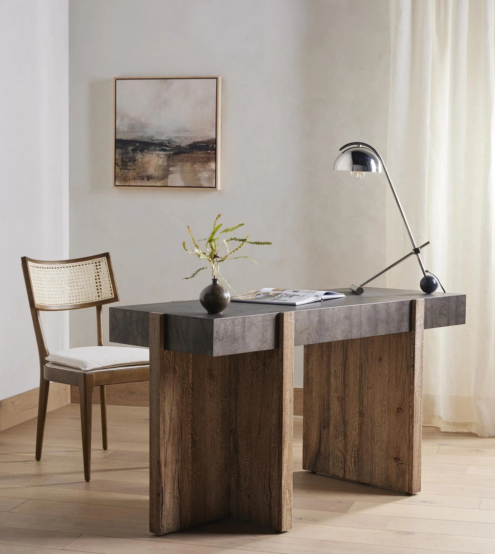 Fourhands Bingham Desk-Rustic Oak Veneer