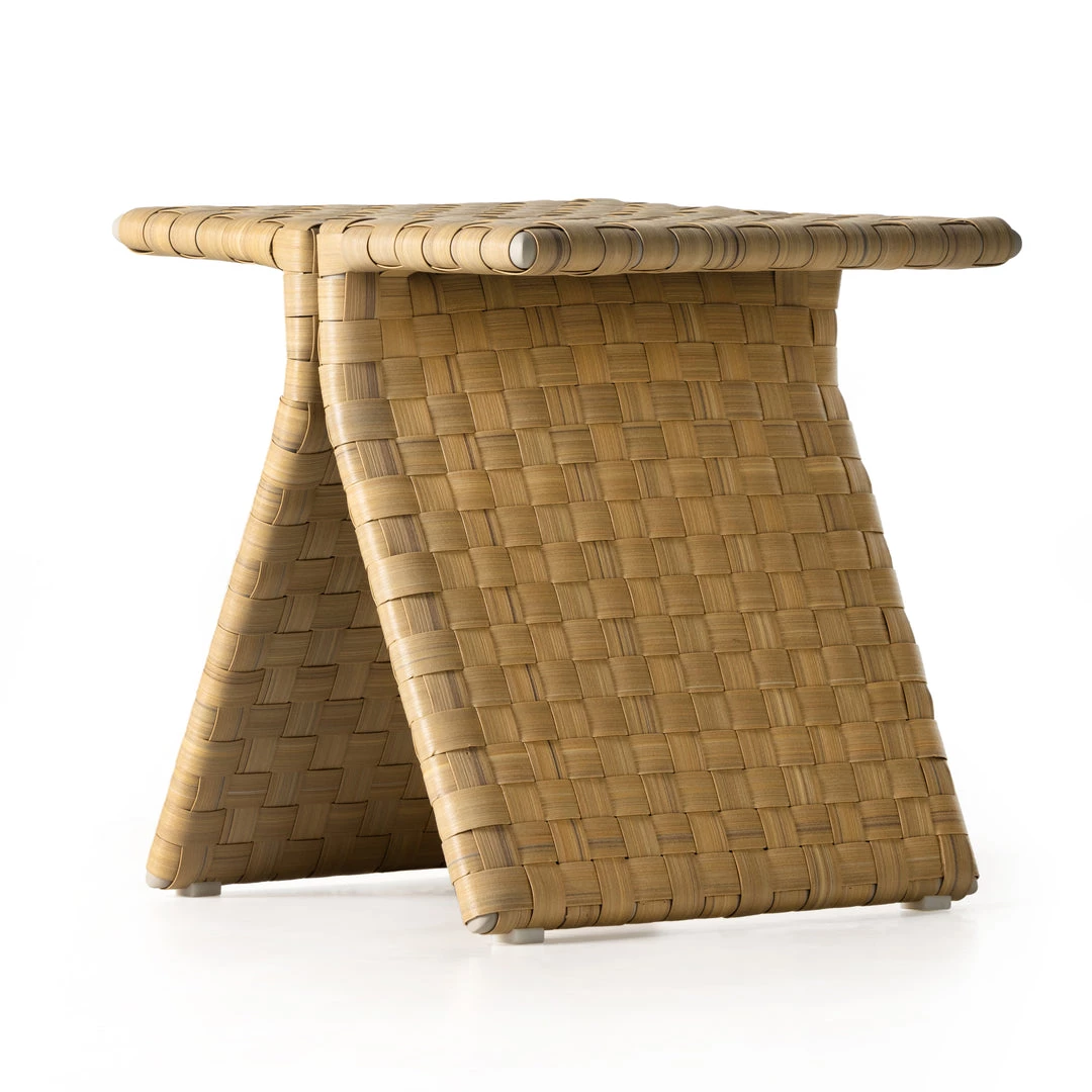 Four Hands New Outdoor Clove Outdoor End Table-Rustic Natural