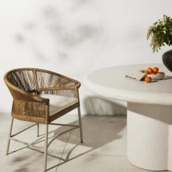 Fourhands Irving Outdoor Dining Armchair-Sand New Outdoor