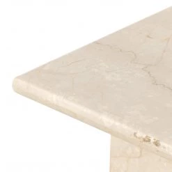 Fourhands Best Sellers Arum End Table-Cream Marble
