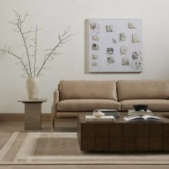 Fourhands Best Sellers Arum End Table-Cream Marble