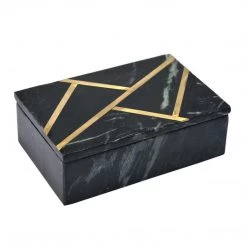 BIDK HOME Best Sellers Alexa Brass Inlay Box