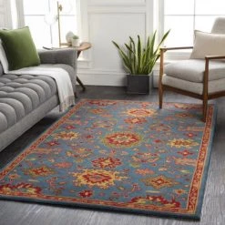Surya Best Sellers Caesar Rug - Dark Blue/Dark Red
