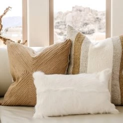 V Rugs & Home Best Sellers Cairo Pillow Natural