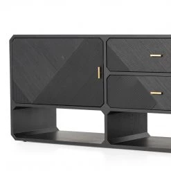 Fourhands Best Sellers Caspian Media Console-Black Ash