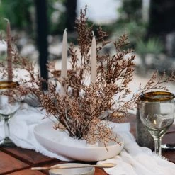 The Floral Society Ceramic Flower Frog Bowl & Taper Holder Best Of Home Decor