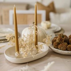 The Floral Society Ceramic Flower Frog Bowl & Taper Holder Best Of Home Decor