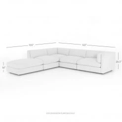 Fourhands Cosette 4-Pc Sectional W/ Ottoman