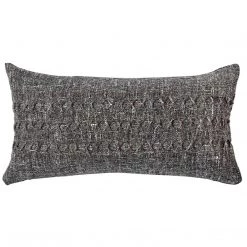 V Rugs & Home Darian Charcoal Lumbar Pillow