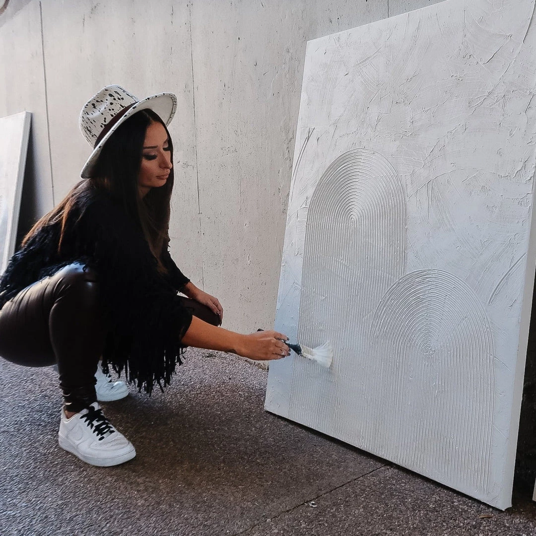 Ashley Craig Deco Arches Original Art - White