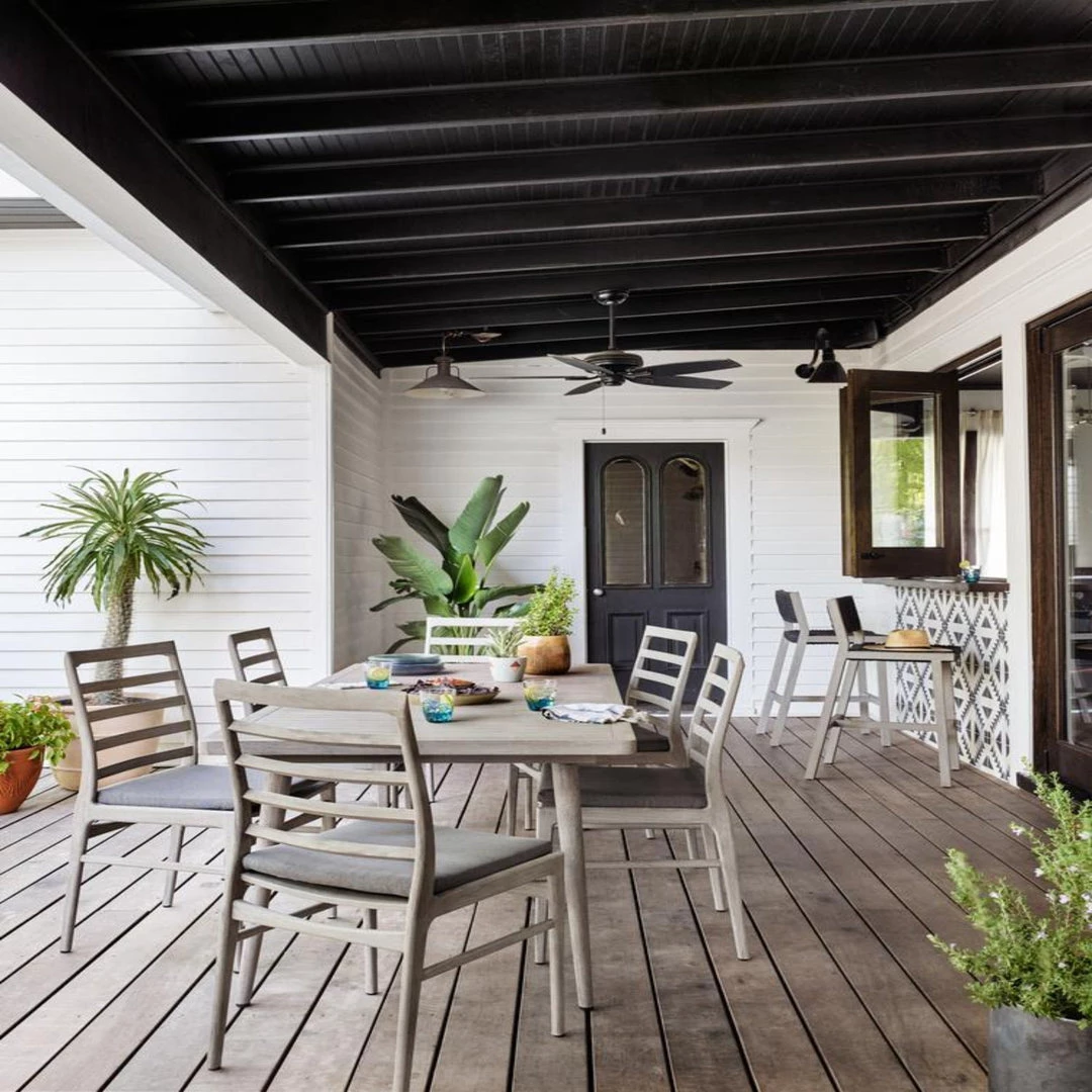 Fourhands New Outdoor Delano Outdoor Bar + Counter Stool