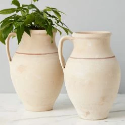 ETU HOME New Home Decor Found Unglazed Jug