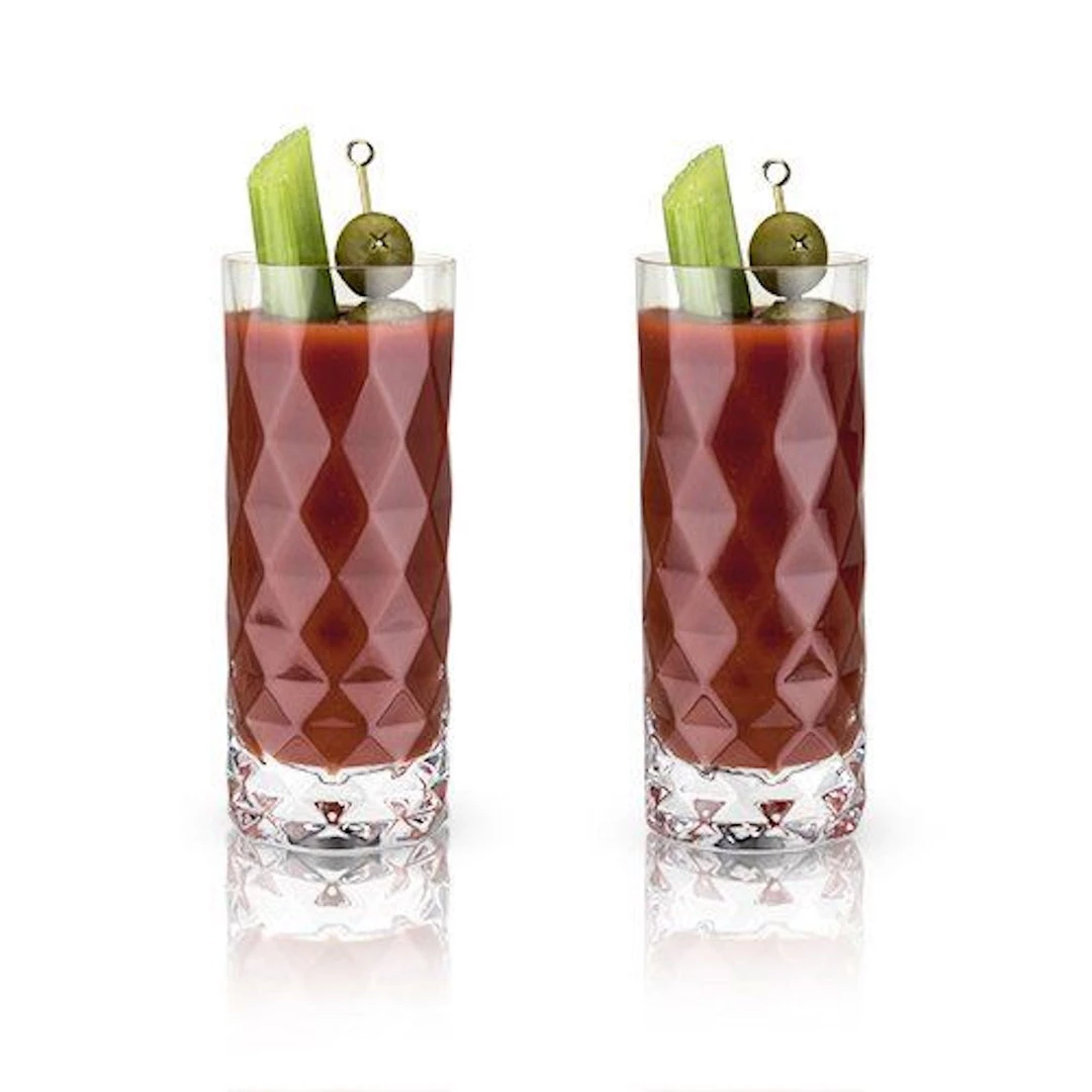 True Brands New Kitchen Garnet Highball Glasses
