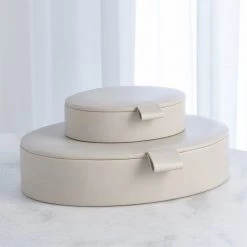 Global Views Genevieve Leather Box