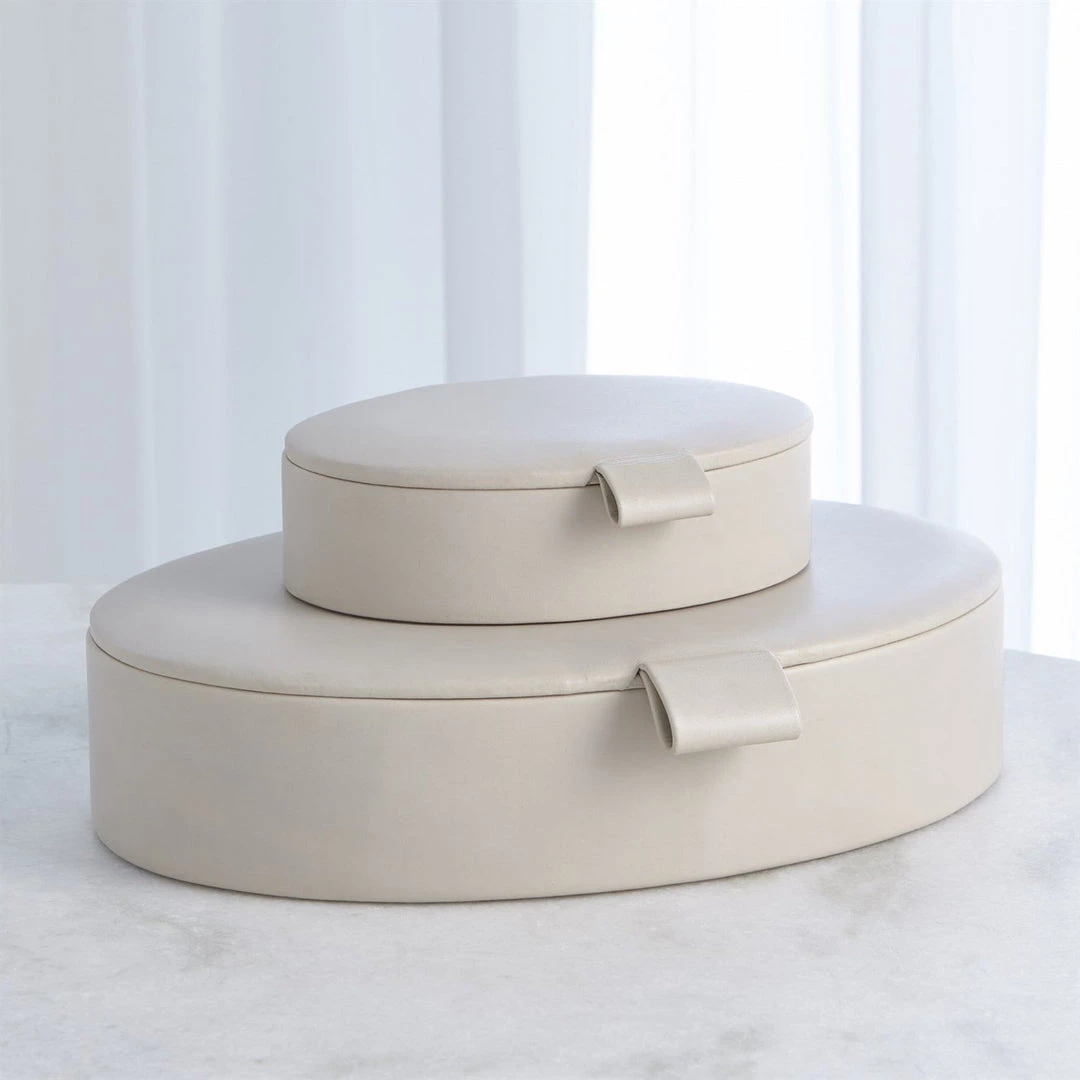 Global Views Genevieve Leather Box