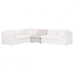 Essentials For Living Best Of Living Room Lena Modular Slope Arm Slipcover 1-Seat Armless Chair