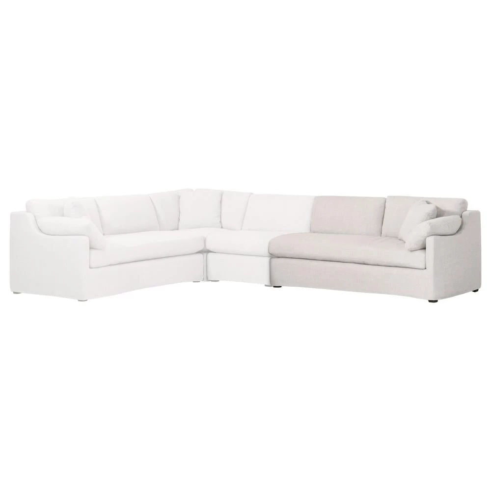 Essentials For Living Best Of Living Room Lena Modular Slope Arm Slipcover 2-Seat Right Arm Sofa