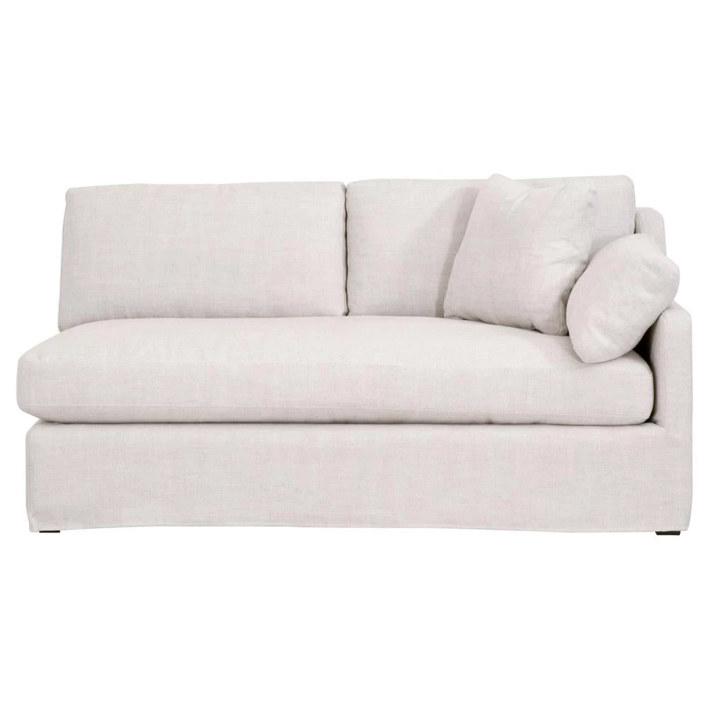 Essentials For Living Best Of Living Room Lena Modular Slope Arm Slipcover 2-Seat Right Arm Sofa