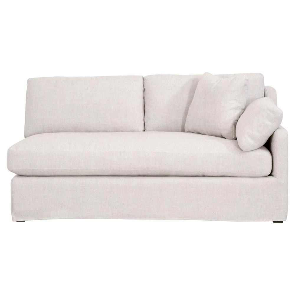 Essentials For Living Best Of Living Room Lena Modular Slope Arm Slipcover 2-Seat Right Arm Sofa