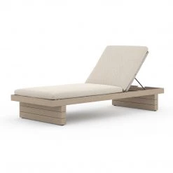 Fourhands Leroy Outdoor Chaise - Washed Brown New Outdoor