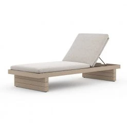 Fourhands Leroy Outdoor Chaise - Washed Brown New Outdoor