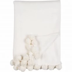 FAIRE Luxxe Pom Pom Throw HOME DECOR