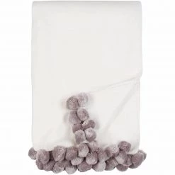 FAIRE Luxxe Pom Pom Throw HOME DECOR
