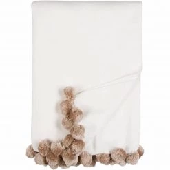 FAIRE Luxxe Pom Pom Throw HOME DECOR