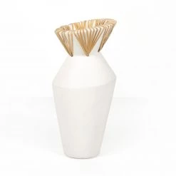 Fourhands Maliana Small Vessel-White Concrete
