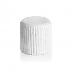 ZODAX BED + BATH Marley Marble Lidded Container
