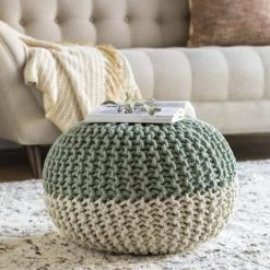 Surya Mint Julep Pouf
