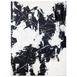 Ashley Craig Mixed Media - Black + White With Paint Splatter