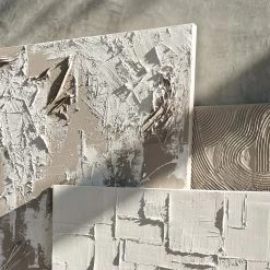 Ashley Craig Mixed Media Original Art - Nude + White With Paint Splatter