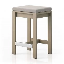 Fourhands Monterey Outdoor Bar & Counter Stool, Washed Brown New Outdoor