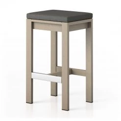 Fourhands Monterey Outdoor Bar & Counter Stool, Washed Brown New Outdoor