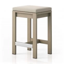 Fourhands Monterey Outdoor Bar & Counter Stool, Washed Brown New Outdoor