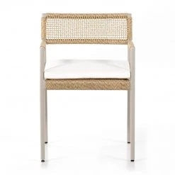 Fourhands Niles Outdoor Dining Armchair-Faux Hyaci New Outdoor