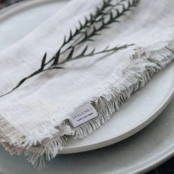 Kashul International Nude Fringe Napkin