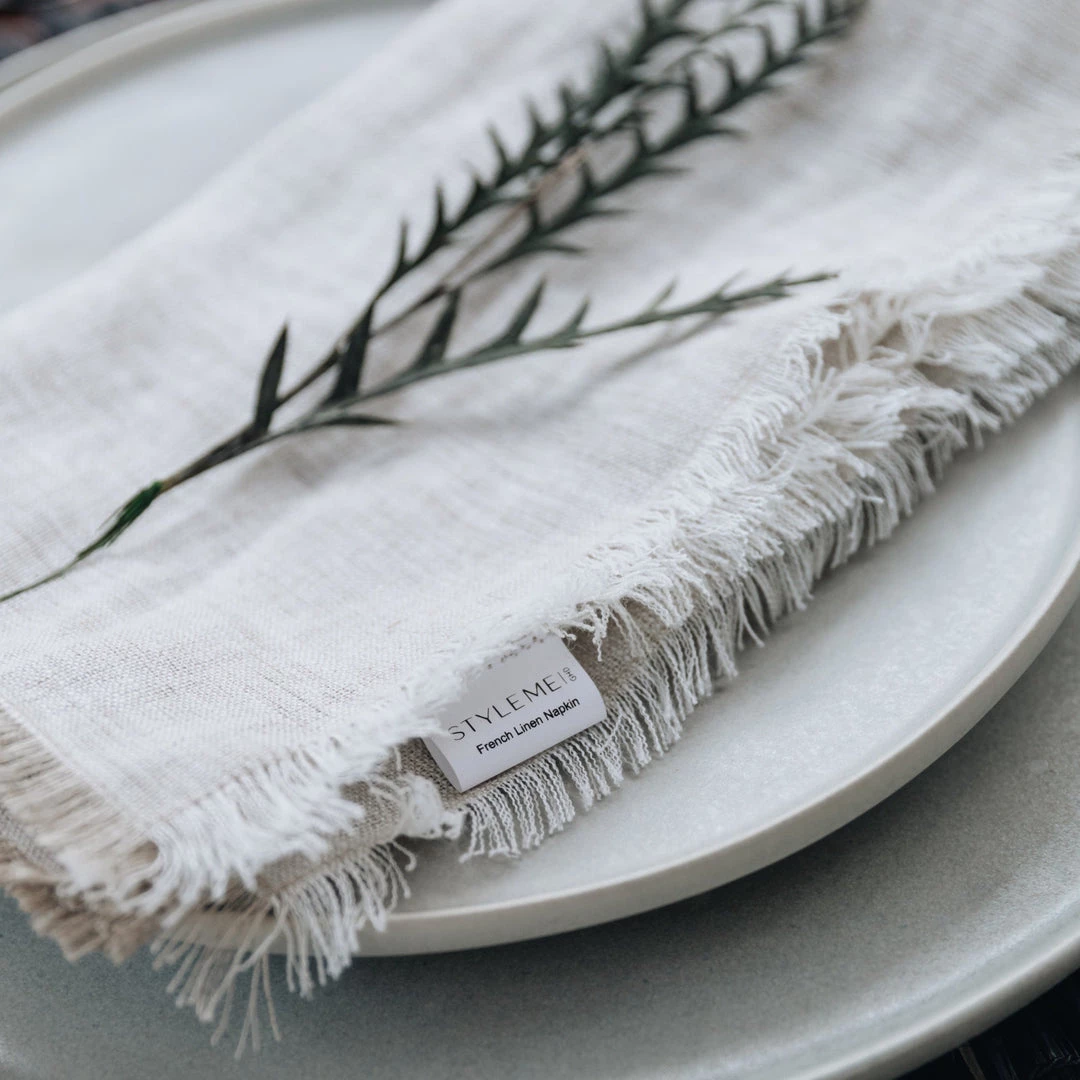 Kashul International Nude Fringe Napkin