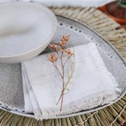 Kashul International Nude Fringe Napkin