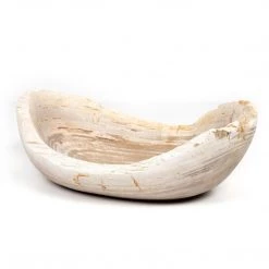 Fourhands Oval Petrified Wood Bowl