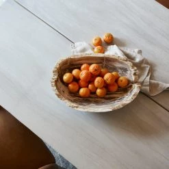 Fourhands Oval Petrified Wood Bowl
