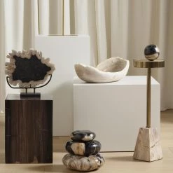 Fourhands Oval Petrified Wood Bowl