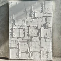 Ashley Craig Best Sellers Patchwork Original Art - White