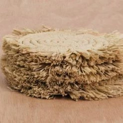 FAIRE Raffia Coasters, Set Of 4 New Kitchen